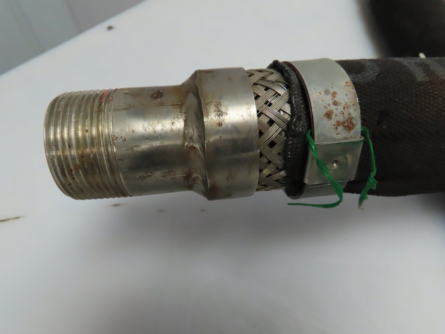 Flexible Connector Stainless Braided Hose 1-1/4x1-1/4" Male NPT Ends 96" Length