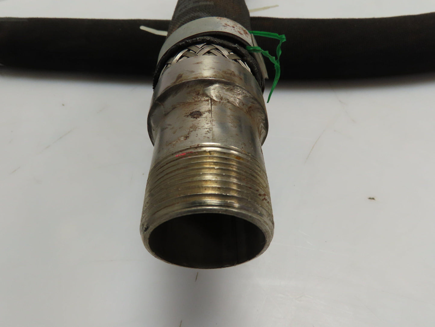 Flexible Connector Stainless Braided Hose 1-1/4x1-1/4" Male NPT Ends 96" Length