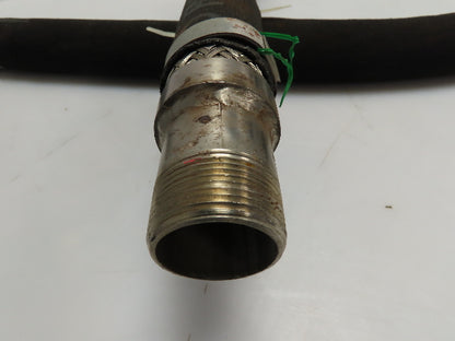 Flexible Connector Stainless Braided Hose 1-1/4x1-1/4" Male NPT Ends 96" Length