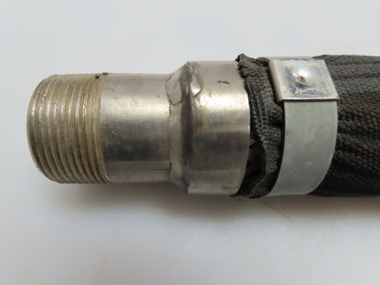 Flexible Connector Stainless Braided Hose 1-1/4x1-1/4" Male NPT Ends 96" Length