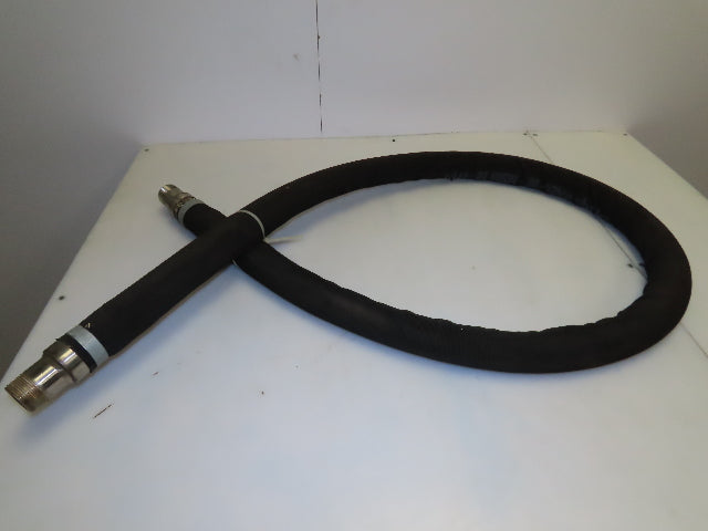 Flexible Connector Stainless Braided Hose 1-1/4x1-1/4" Male NPT Ends 96" Length