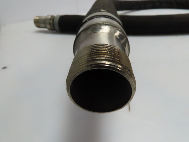 Flexible Connector Stainless Braided Hose 1-1/4x1-1/4" Male NPT Ends 96" Length