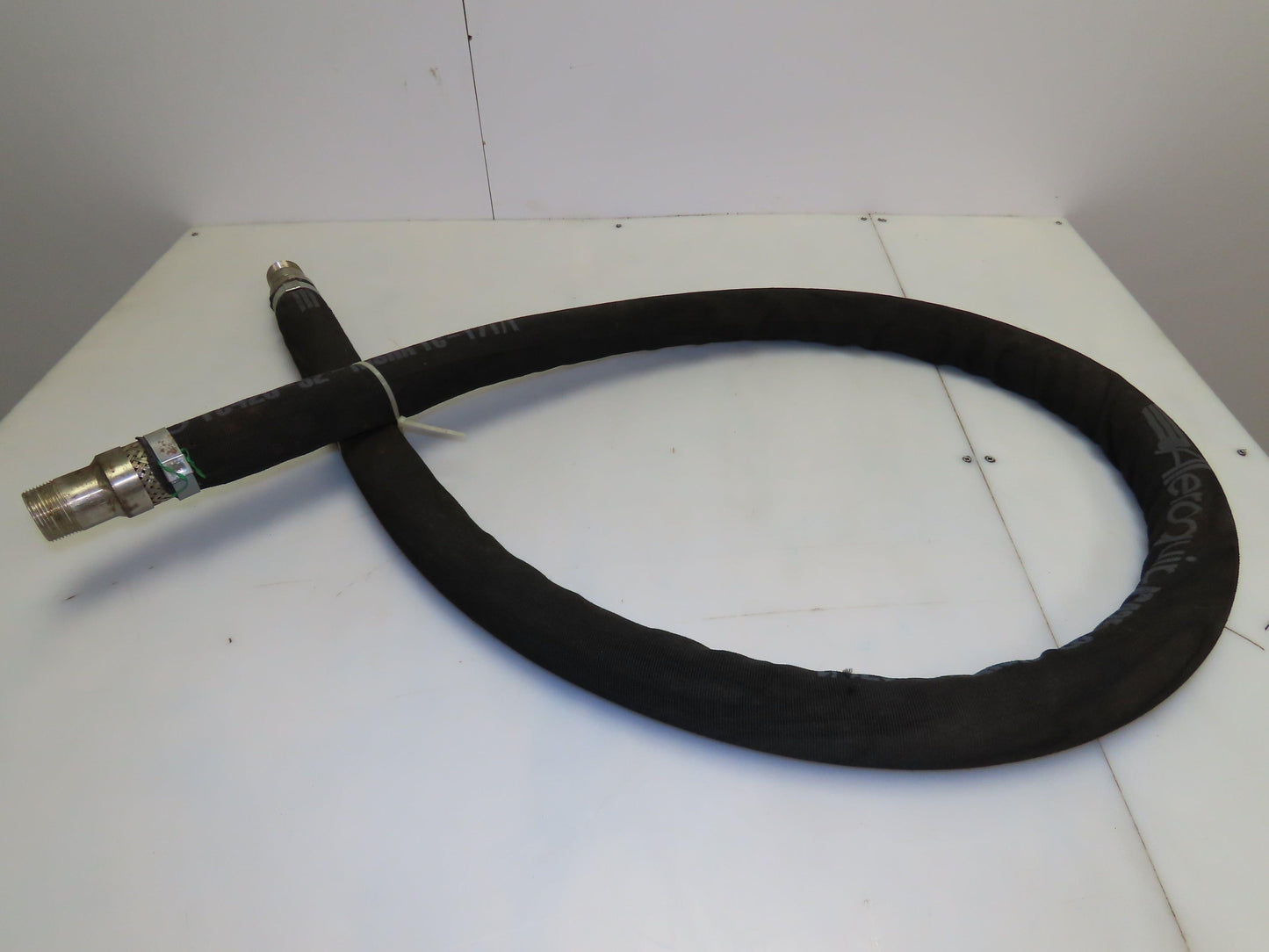 Flexible Connector Stainless Braided Hose 1-1/4x1-1/4" Male NPT Ends 96" Length