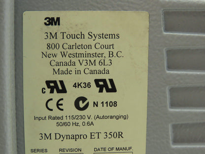 3M 350R DYNAPRO ET 350R Ser A Rev 1.0 115/230V Input Touch Screen System HMI
