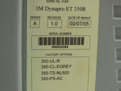 3M 350R DYNAPRO ET 350R Ser A Rev 1.0 115/230V Input Touch Screen System HMI