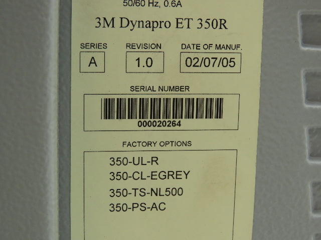3M 350R DYNAPRO ET 350R Ser A Rev 1.0 115/230V Input Touch Screen System HMI
