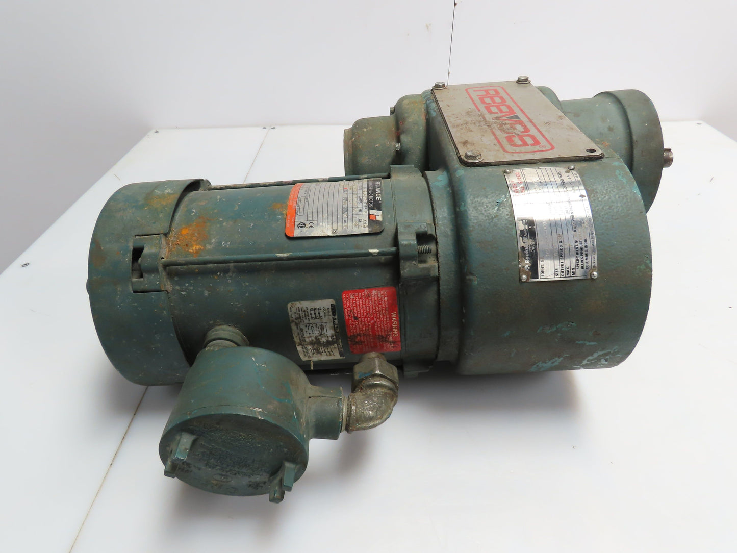 Reeves Adjustable Speed Drive 5:1 Reducer 1Hp 480V Reliance Motor *Incomplete*