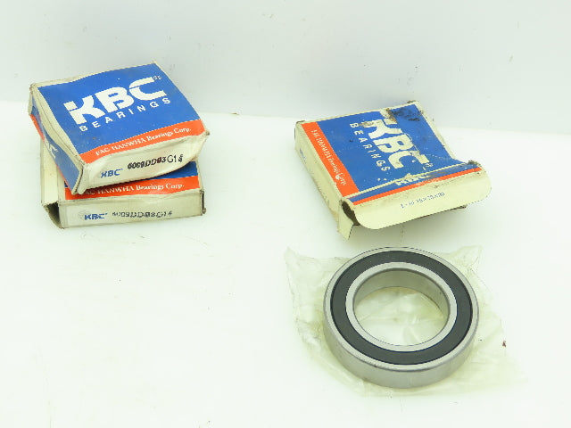 KBC 6009DDC3G14 Ball Bearing 45mm ID Bore 75mm OD 16mm Width 6009D LOT OF 3