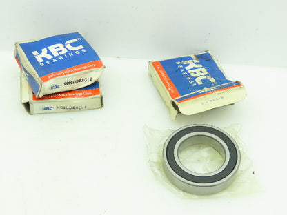 KBC 6009DDC3G14 Ball Bearing 45mm ID Bore 75mm OD 16mm Width 6009D LOT OF 3