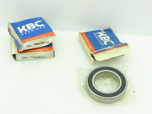 KBC 6009DDC3G14 Ball Bearing 45mm ID Bore 75mm OD 16mm Width 6009D LOT OF 3