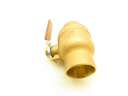 Crane 1-1/2" Brass Ball Valve Solder Sweat Ends 600 WOG Full Port