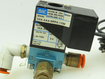 Mac 35A-AAA-DFFA-1CM Pneumatic Valve 24VDC Coil 1/8" NPT Ports