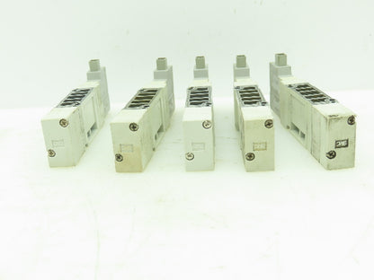 SMC SV2300-5FU Pneumatic Solenoid Control Valve 4-Way/3-Position 24VDC LOT OF 5