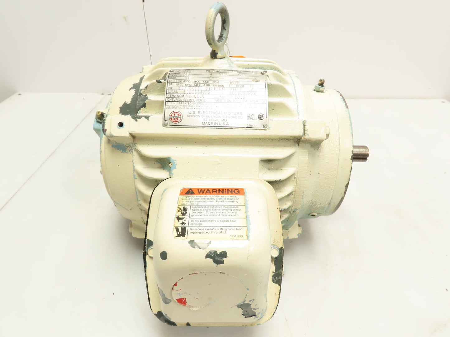 US Motors B07 E066B 01012639 013 F 1 HP 3 Phase 480VAC Motor 1170 RPM 184 Frame