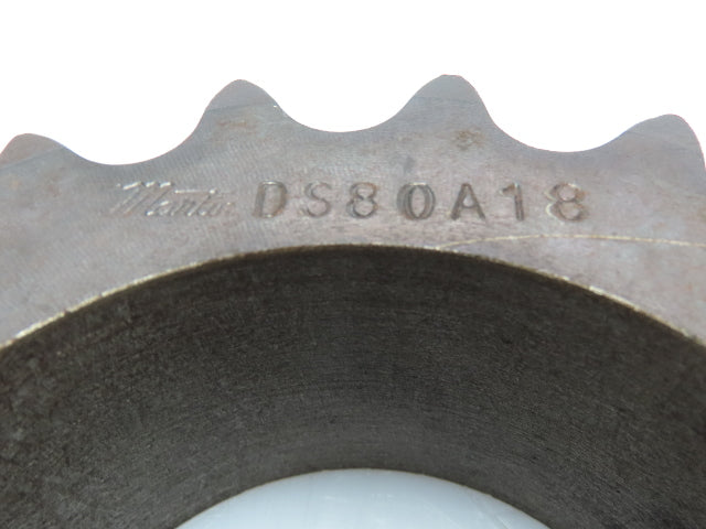Martin DS80A18 Double Single #80 Roller Chain Sprocket 18T 1" Pitch 3.75" Bore