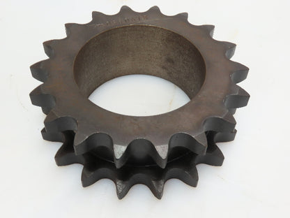 Martin DS80A18 Double Single #80 Roller Chain Sprocket 18T 1" Pitch 3.75" Bore