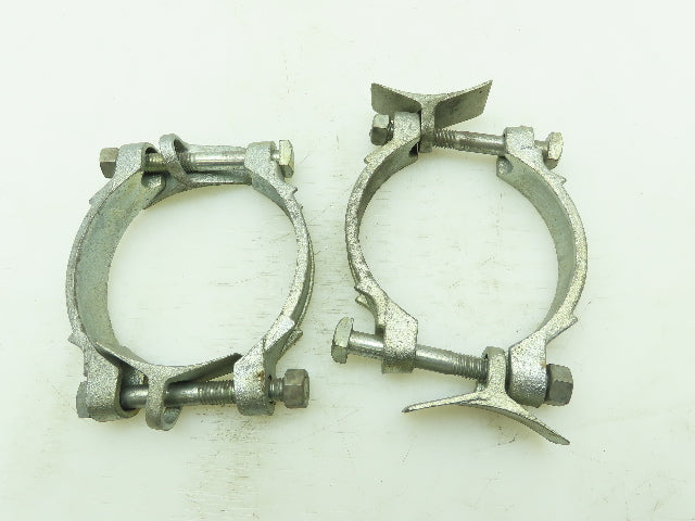 Dixon V & C 525 Plated Iron Hose Clamp w/Saddles 5-1/4"Diameter LOT OF 2