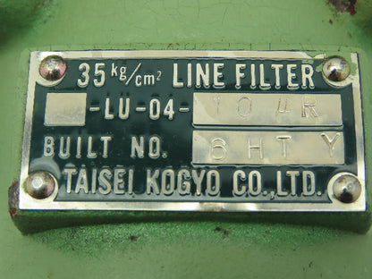 Taisei Kogyo 125LU-04-10 UR Hydraulic Filter 35kg/cm (497PSI) Inline 1/2" Ports