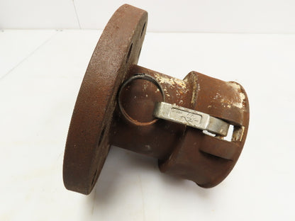 PF40C Steel Cam & Groove Fitting 4" Coupler x 4" Pipe Flange CamLock