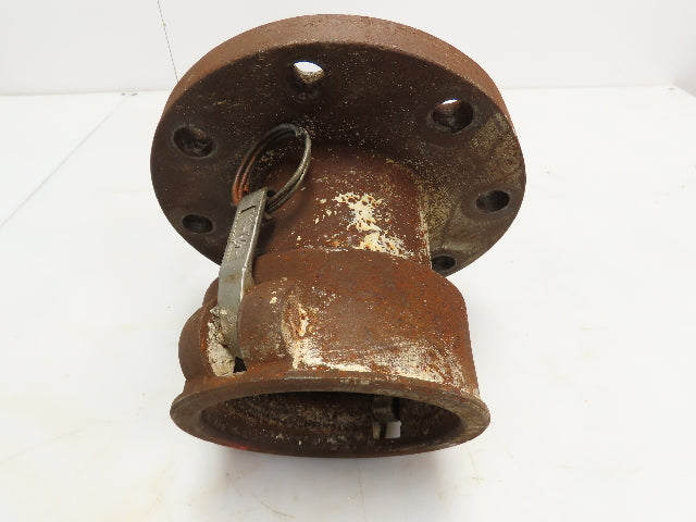 PF40C Steel Cam & Groove Fitting 4" Coupler x 4" Pipe Flange CamLock