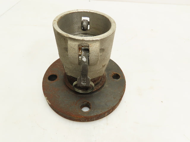 2-1/2" Threaded 4-Bolt Steel Pipe Flange Class 150 w/CamLock  2-1/2" D Coupling