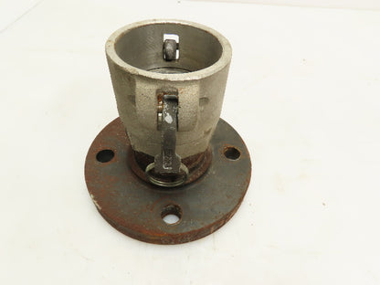 2-1/2" Threaded 4-Bolt Steel Pipe Flange Class 150 w/CamLock  2-1/2" D Coupling