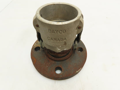 2-1/2" Threaded 4-Bolt Steel Pipe Flange Class 150 w/CamLock  2-1/2" D Coupling
