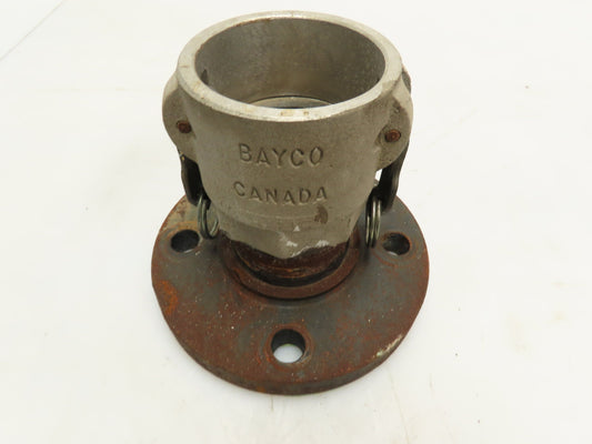 2-1/2" Threaded 4-Bolt Steel Pipe Flange Class 150 w/CamLock  2-1/2" D Coupling