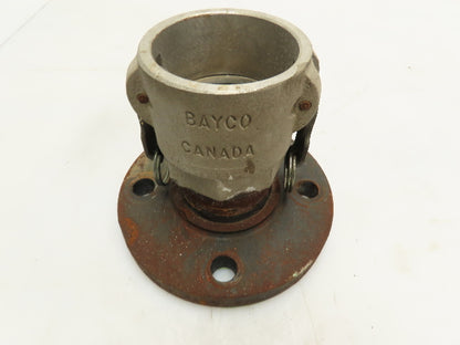 2-1/2" Threaded 4-Bolt Steel Pipe Flange Class 150 w/CamLock  2-1/2" D Coupling