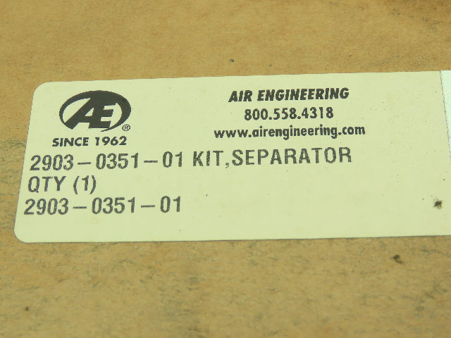 Air Engineering 2903-0351-01 Separator Kit 10"L 4-1/4"OD 1-3/16"ID Spin-On Bore