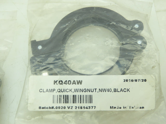 KQ40AW Aluminum Black Quick Clamp w/Wingnut 1-7/8"ID  LOT OF 6