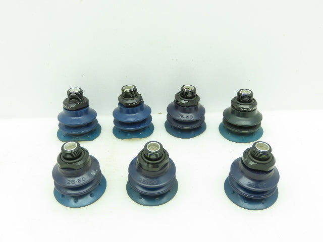 25-50 Polyurethane Suction Cup Dual Durometer w/Nylon Filter Screen LOT OF 7