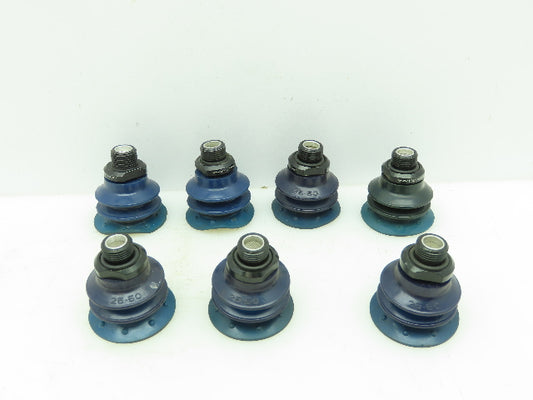 25-50 Polyurethane Suction Cup Dual Durometer w/Nylon Filter Screen LOT OF 7