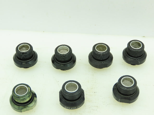 Piab G-Thread 3/8"Male Fitting 7.55mm OD w/Mesh Filter For Suction Cup LOT OF 7