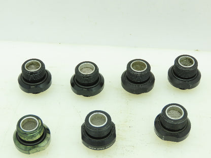Piab G-Thread 3/8"Male Fitting 7.55mm OD w/Mesh Filter For Suction Cup LOT OF 7