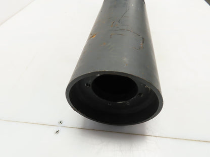6" X 27" Steel Drum Conveyor End Drive Roller Center Groove QD Bushed