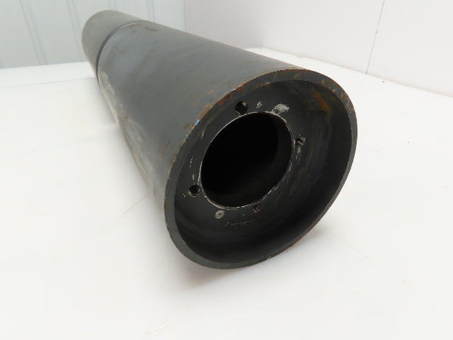 6" X 27" Steel Drum Conveyor End Drive Roller Center Groove QD Bushed