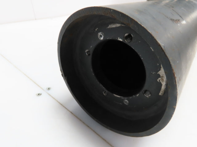 6" X 27" Steel Drum Conveyor End Drive Roller Center Groove QD Bushed