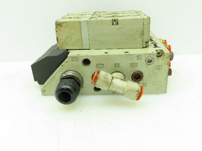 Numatics 061BA400M Three Pneumatic Solenoid Valve w/Manifold Block 120PSI 24VDC
