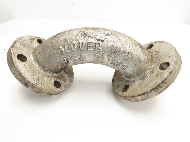 Glover 2" Cast Steel 90° Elbow #150 Flange Pipe Fitting 4-Bolt