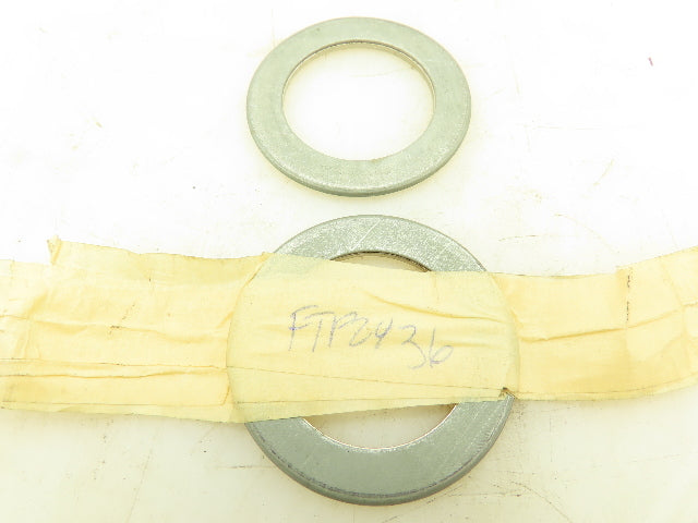 FTP2436 1.500"Bore x 2.125"OD x 0.13"L PTFE Steel Back Thrust Bearing Lot of 2
