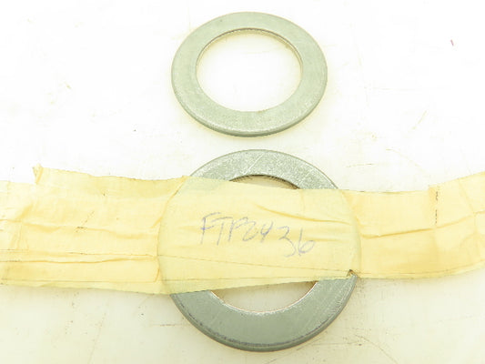 FTP2436 1.500"Bore x 2.125"OD x 0.13"L PTFE Steel Back Thrust Bearing Lot of 2