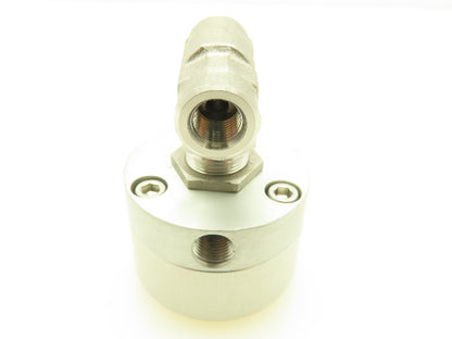 Parker 2F-V4L0-11AD-SS Series Pneumatic Inline Needle Valve 316 SS Air 1/8" Port