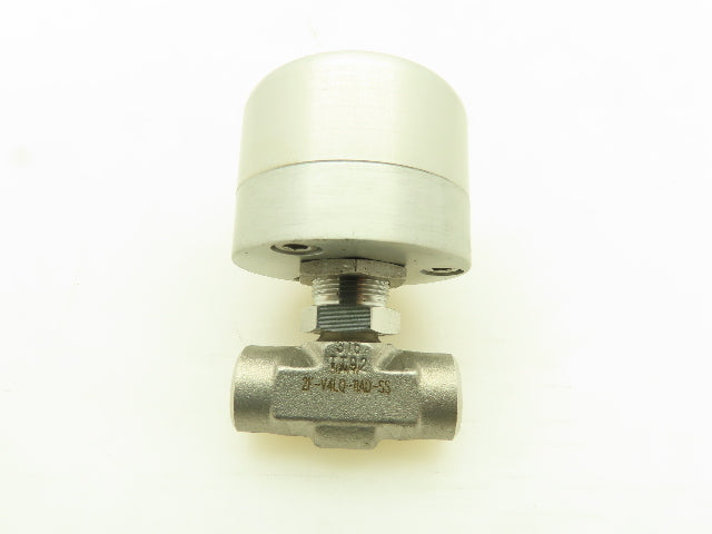 Parker 2F-V4L0-11AD-SS Series Pneumatic Inline Needle Valve 316 SS Air 1/8" Port