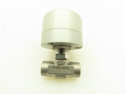 Parker 2F-V4L0-11AD-SS Series Pneumatic Inline Needle Valve 316 SS Air 1/8" Port