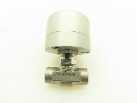 Parker 2F-V4L0-11AD-SS Series Pneumatic Inline Needle Valve 316 SS Air 1/8" Port