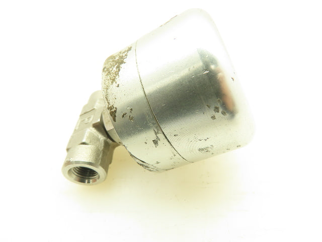 Parker 2F-V4L0-11AD-SS Series Pneumatic Inline Needle Valve 316 SS Air 1/8" Port