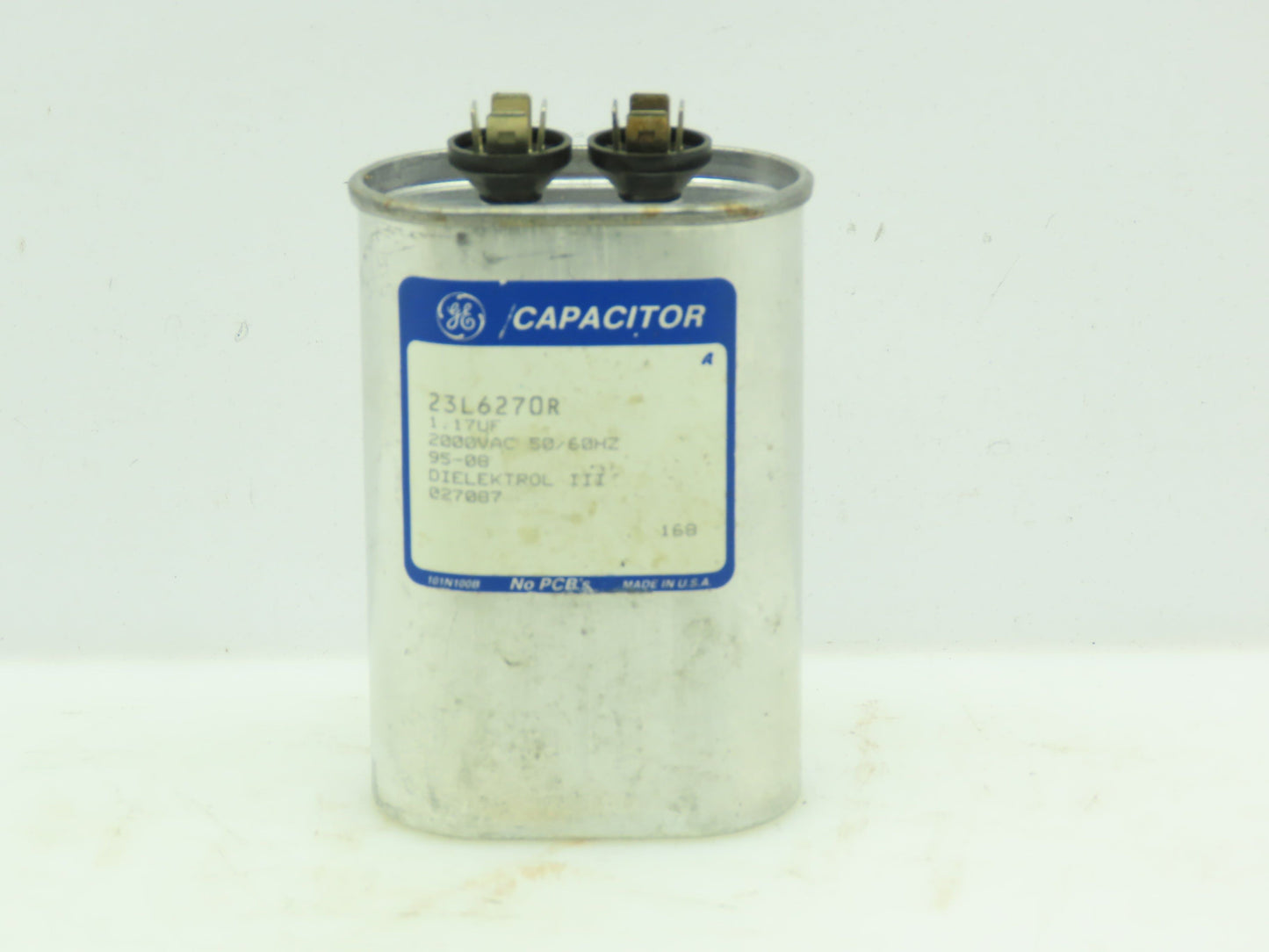 General Electric 23L6270R Capacitor 1.17 uf 2000VAC 95-08 Dielektrol III 027087