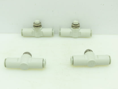 SMC AS3001F-10 Inline Flow Control Valve 10mm Pushlok Tube Lot of 4