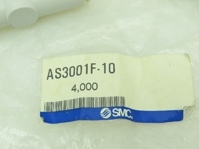 SMC AS3001F-10 Inline Flow Control Valve 10mm Pushlok Tube Lot of 4